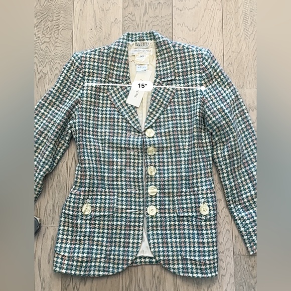 Yves Saint Laurent Tweed Pattern Blazer, Size 10 - Picture 8 of 14